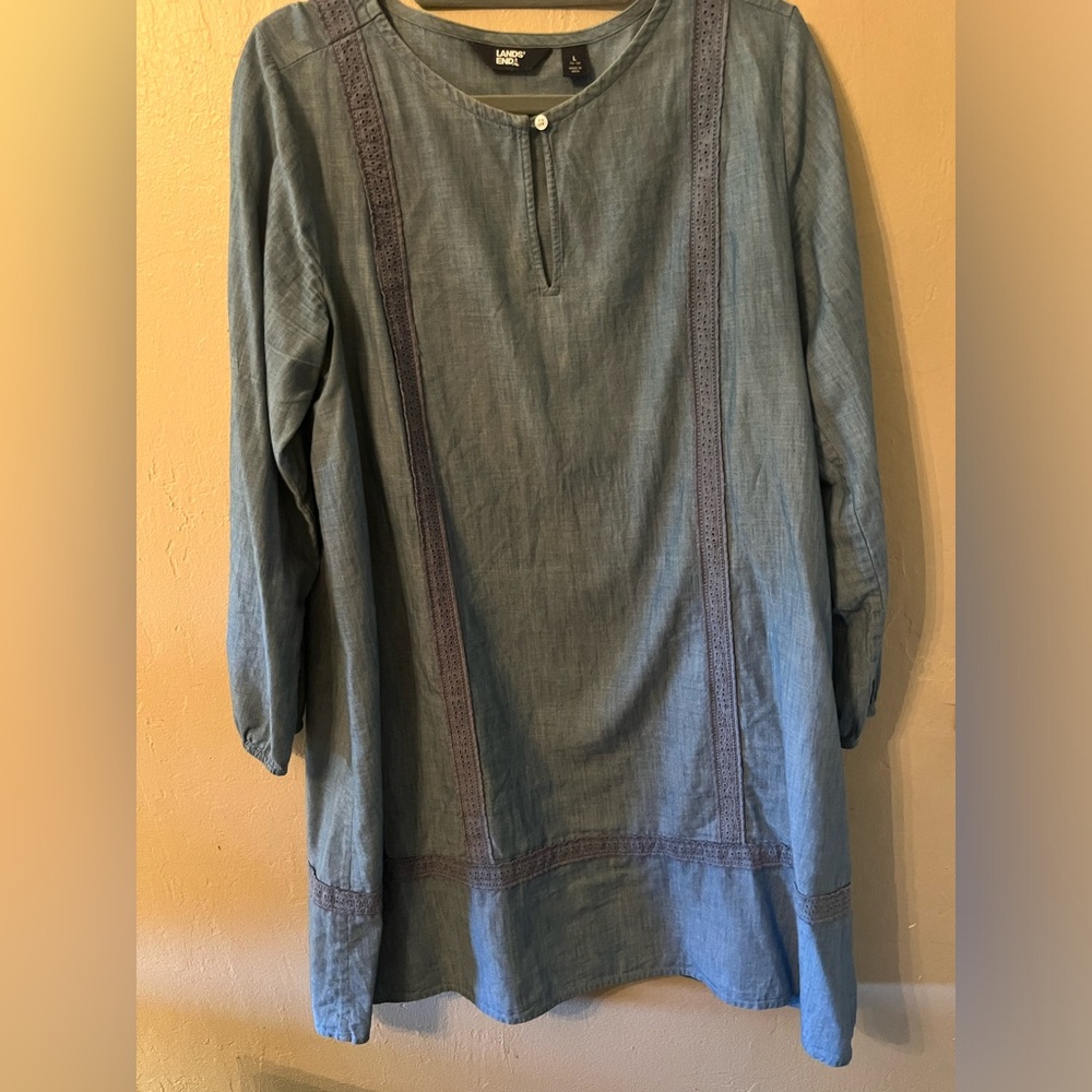 Land’s End Denim Stylish Dress, size LG